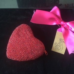 Red Beaded change purse - NWT vtg 1995